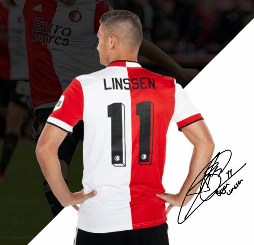 2021/22 Feyenoord Home Kit Soccer Jersey with Linssen 11 printing